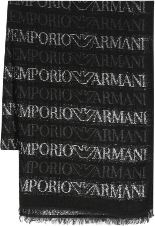Emporio Armani Zwarte sjaals van Black Dames