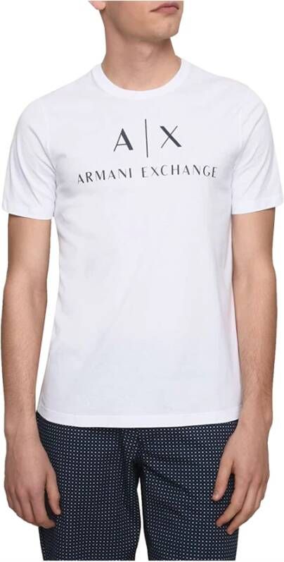 Emporio Armani Witte Logo T-shirts en Polos Wit Heren