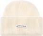 Emporio Armani Roomkleurige Wollen Baret met Witte Patch White Unisex - Thumbnail 2