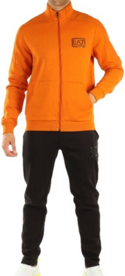 Emporio Armani Vibrante Oranje Fleece Jas voor Heren Orange Heren