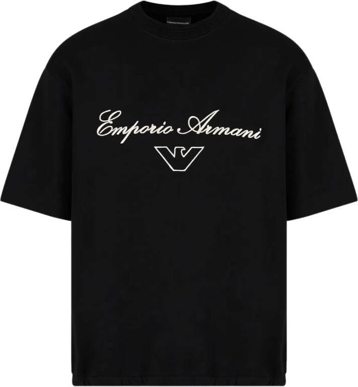 Emporio Armani Zwart Logo T-Shirt Black Heren