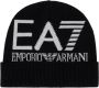 Emporio Armani EA7 Cuffed Beanie Hat Black- Dames Black - Thumbnail 1