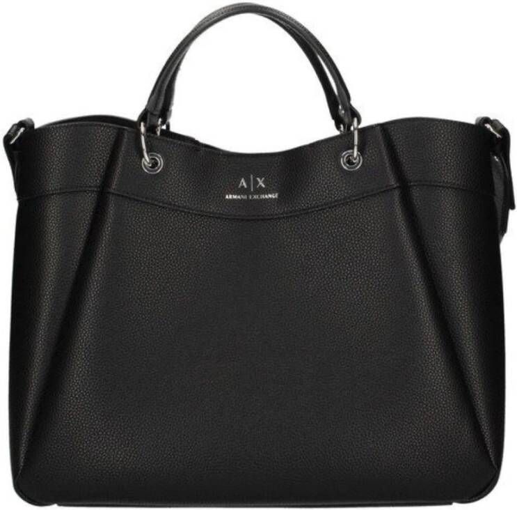 Emporio Armani Zwarte handtas met klein logo Zwart Dames