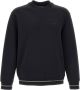 Emporio Armani Zwarte Katoenmix Sweater met Iconisch Logo Patch Black Heren - Thumbnail 1