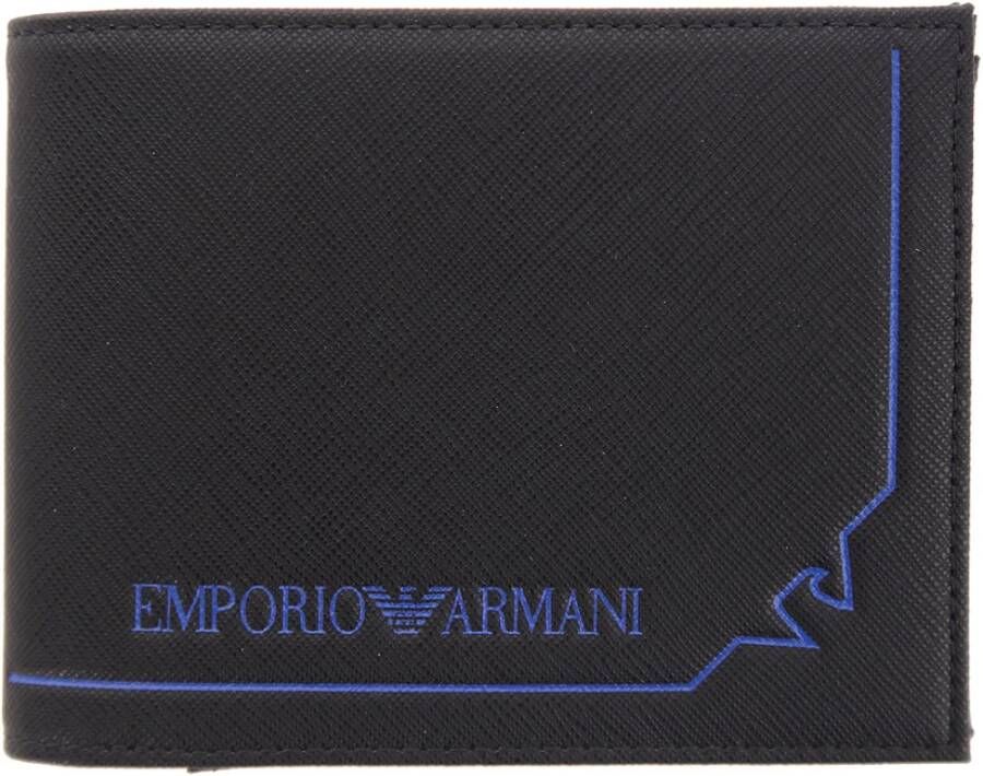 Emporio Armani Zwarte Portemonnees van Zwart Heren