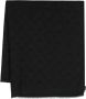 Emporio Armani Modal en Viscose Sjaal met Jacquard Logo Black Heren - Thumbnail 5