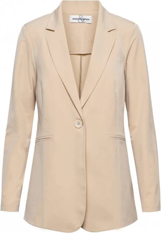 &Co Woman Blazer Dames Getailleerd Beige Dames