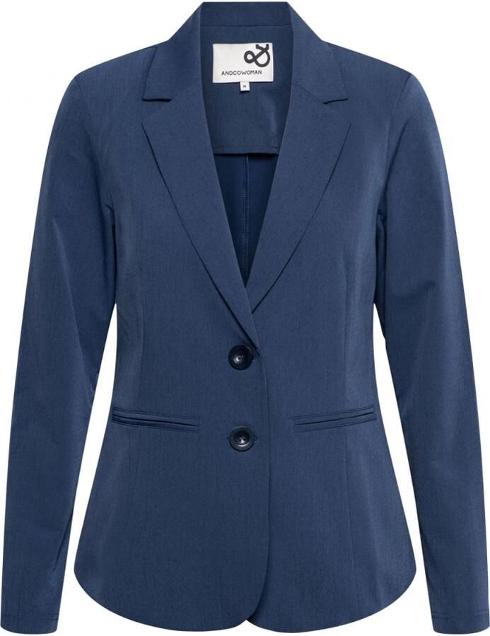 &Co Woman Blazer met ruitpatroon Blue Dames