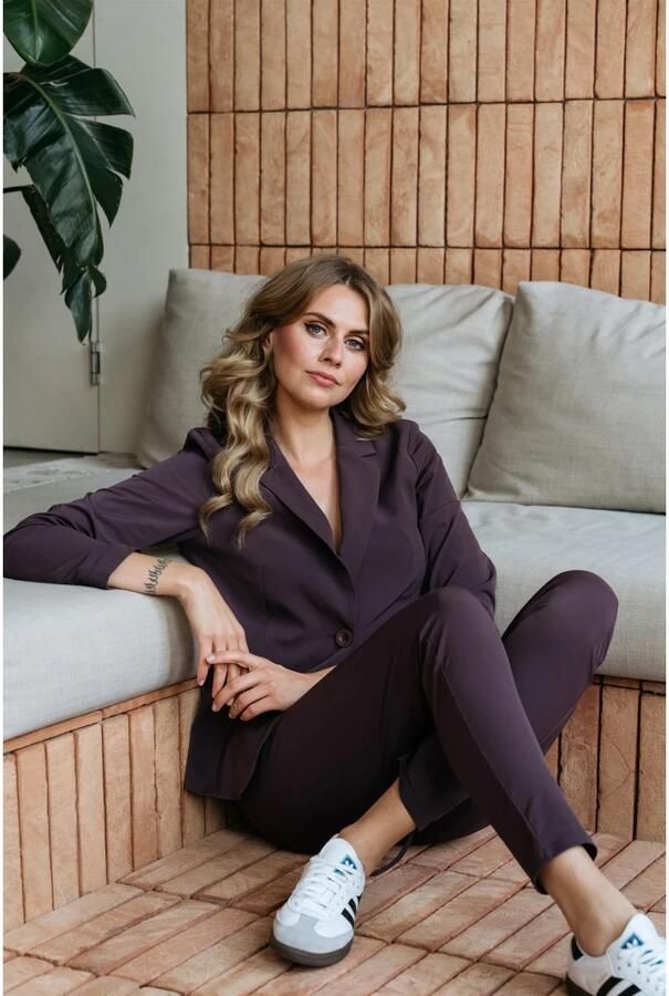 &Co Woman Blazer dames elegante pasvorm donkerblauw Purple Dames - Foto 3