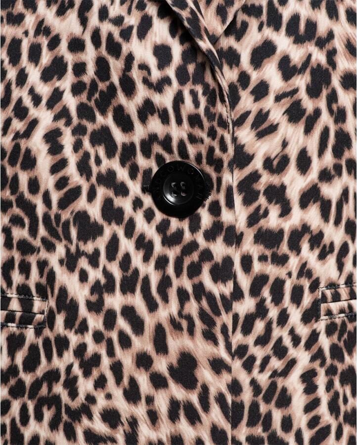 &Co Woman rechtvallende blazer COPENHAGEN ANIMAL met panterprint bruin zwart - Foto 2