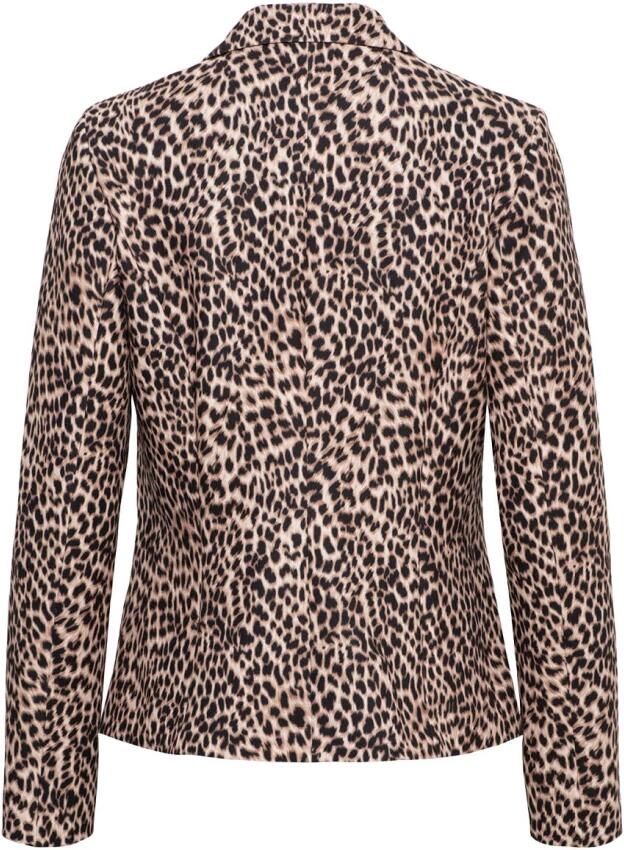 &Co Woman rechtvallende blazer COPENHAGEN ANIMAL met panterprint bruin zwart - Foto 3