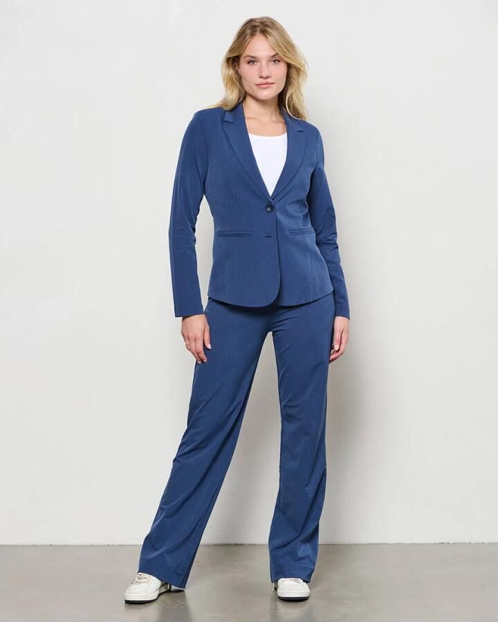 &Co Woman Blazer met ruitpatroon Blue Dames - Foto 2