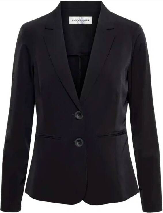 &Co Woman getailleerde blazer PHILEINE TRAVEL zwart