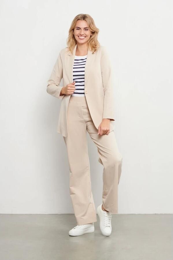 &Co Woman Broek Dames Recht Elegante tijdloze stijl Beige Dames - Foto 8