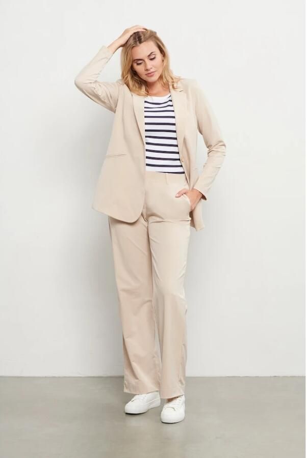 &Co Woman Broek Dames Recht Elegante tijdloze stijl Beige Dames - Foto 7