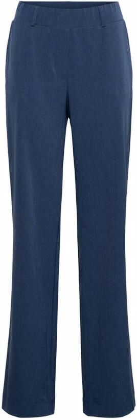&Co Woman straight regular waist pantalon donkerblauw