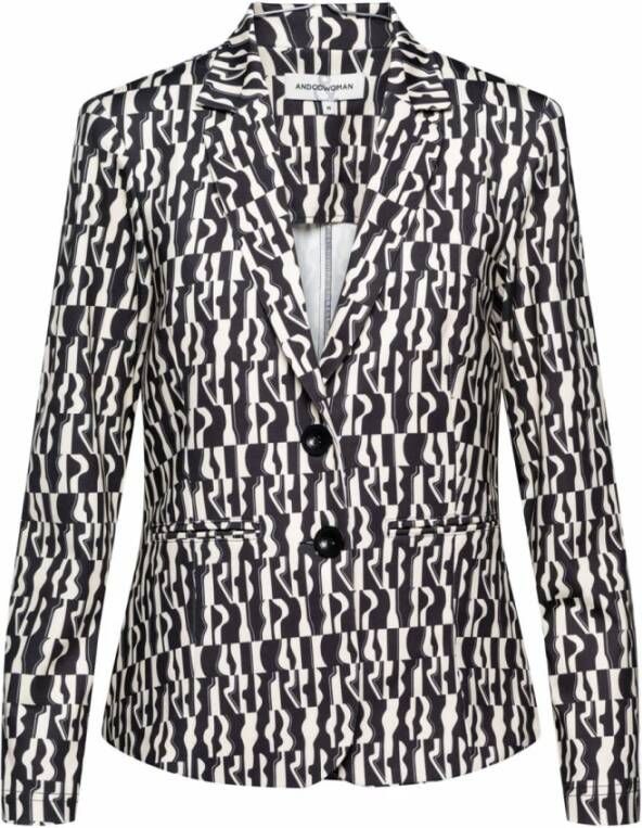 &Co Woman blazer Dakota Sculpture Bz142 35055 Multicolor Dames