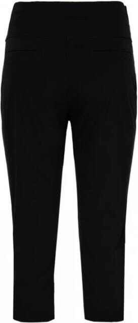 &Co Woman straight fit broek van travelstof PHOENIX CAPRI TRAVEL zwart