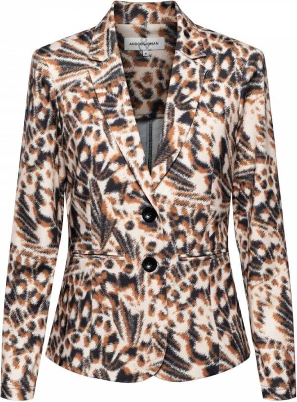 &Co Woman Dakota Butterfly Blazer Bruin Dames