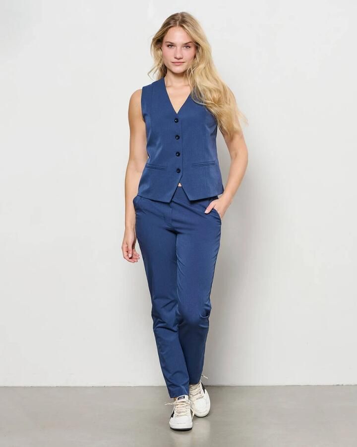 &Co Woman Gewatteerde Vest met Capuchon Blue Dames - Foto 3