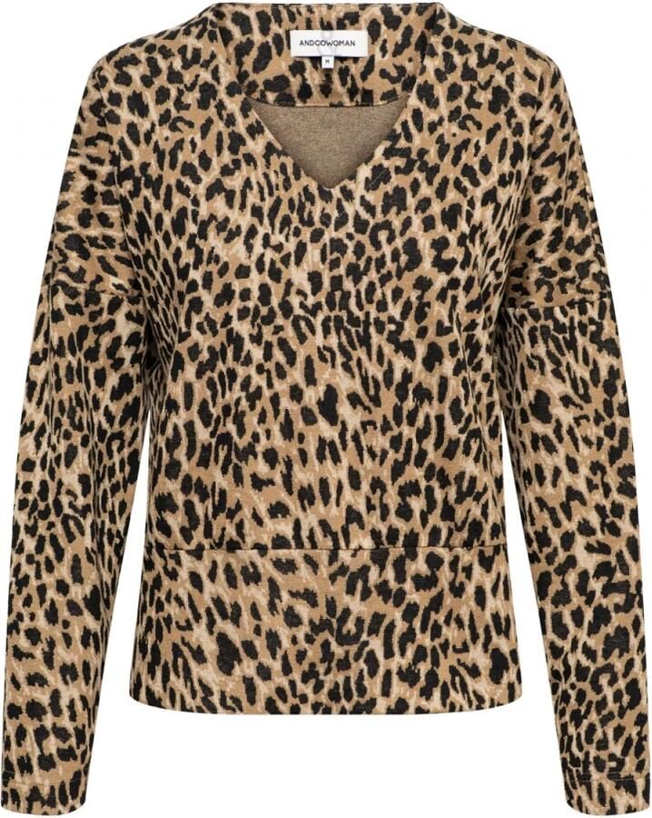 &Co Woman Bloes met lange mouwen en ruches Multicolor Dames