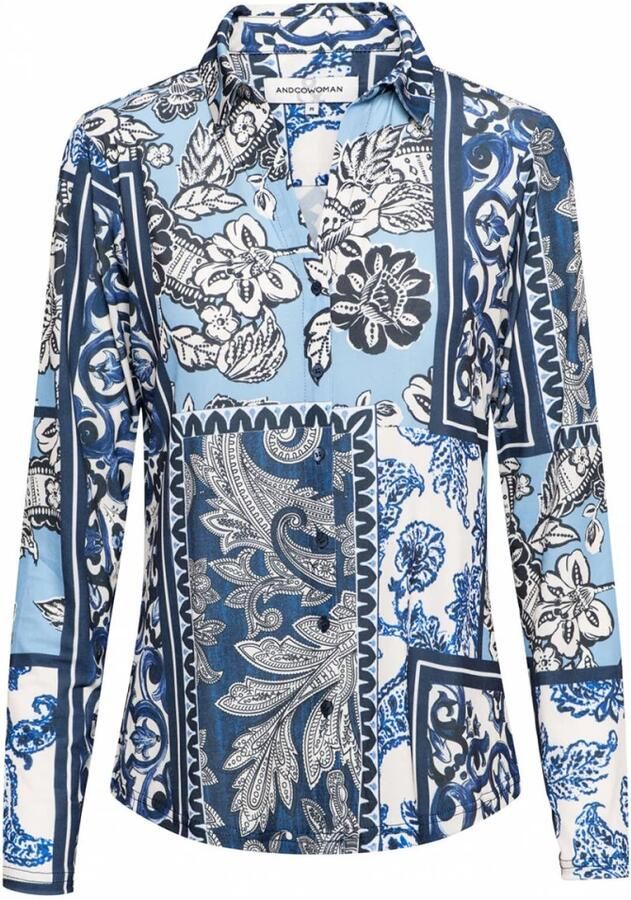 &Co Woman Moulante Longue Manches Haut Multicolor Dames