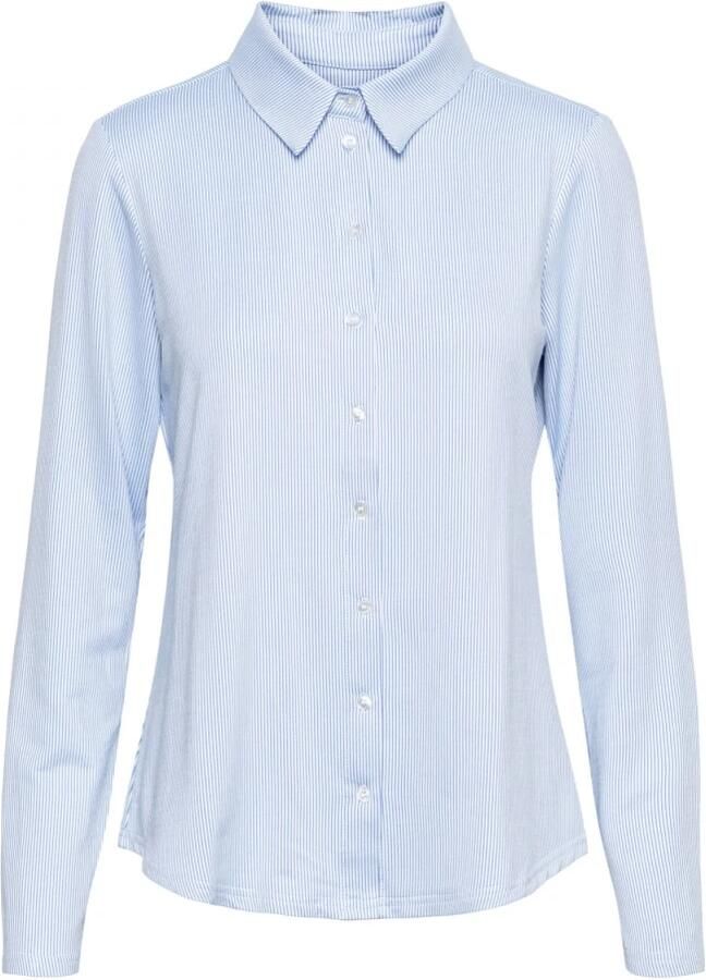 &Co Woman Overhemd met lange mouwen effen kleur Blue Dames - Foto 4