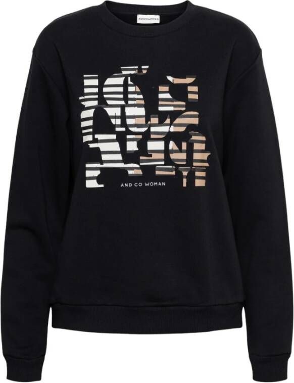 &Co Woman Sweatshirt Zwart Dames