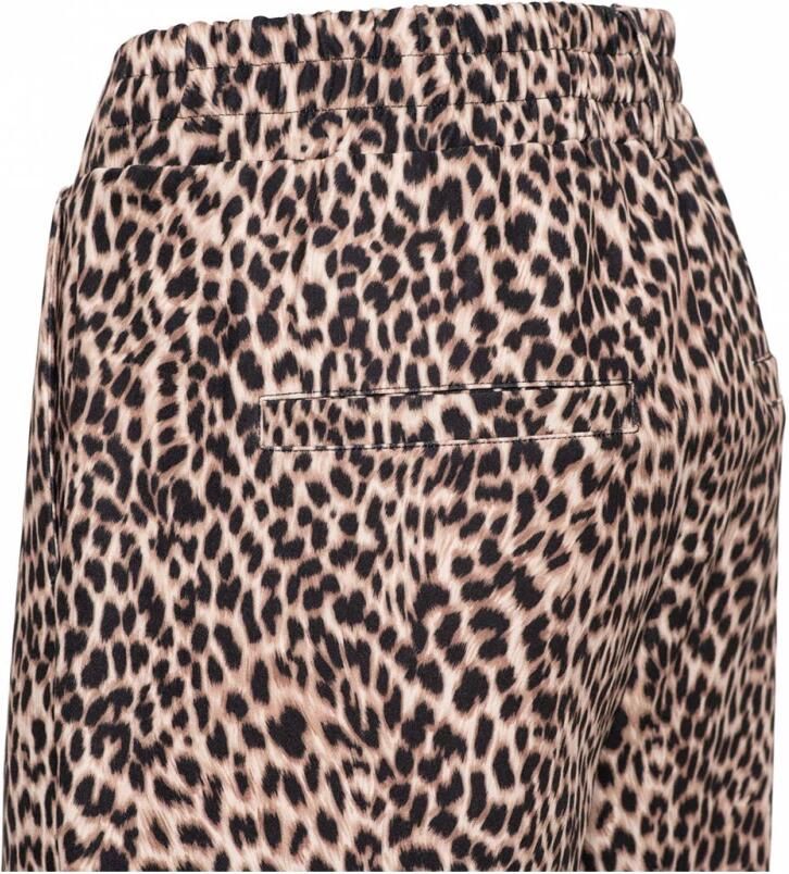 &Co Woman straight fit broek met panterprint bruin zwart - Foto 3
