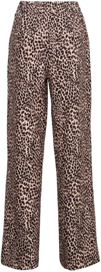 &Co Woman straight fit broek met panterprint bruin zwart - Foto 4