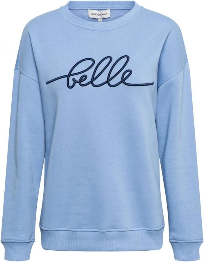 &Co Woman Zacht Sweatshirt met Capuchon Blue Dames