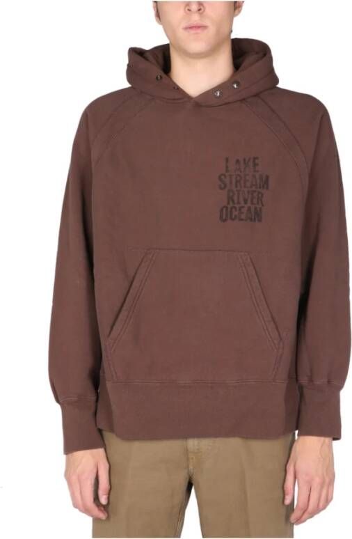 Engineered Garments Bedrukt sweatshirt Bruin Heren