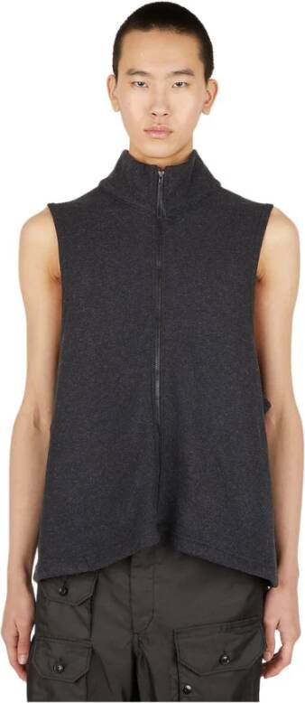 Engineered Garments Mock gebreide mouwloze jas Zwart Heren