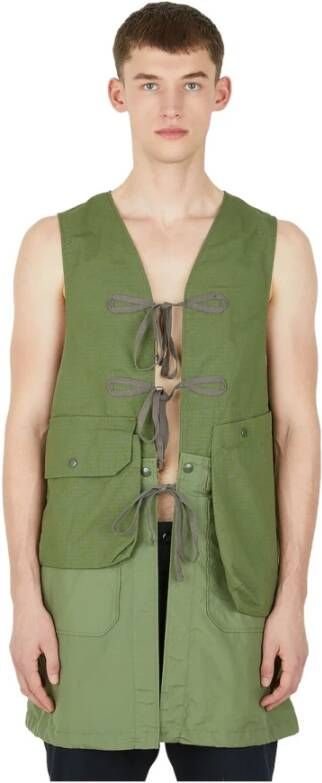 Engineered Garments Vismouwloze jas Groen Heren