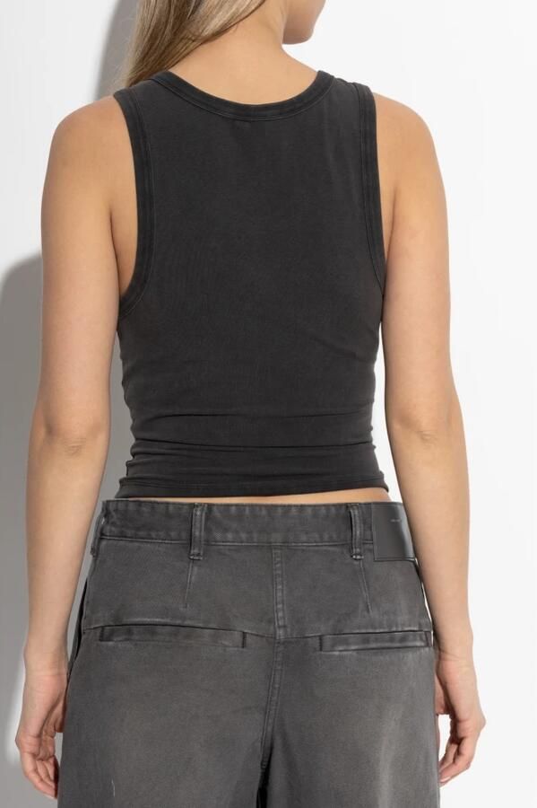 Entire Studios Top Cropped Black Dames - Foto 5