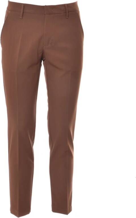 Entre amis Cropped Trousers Bruin Heren