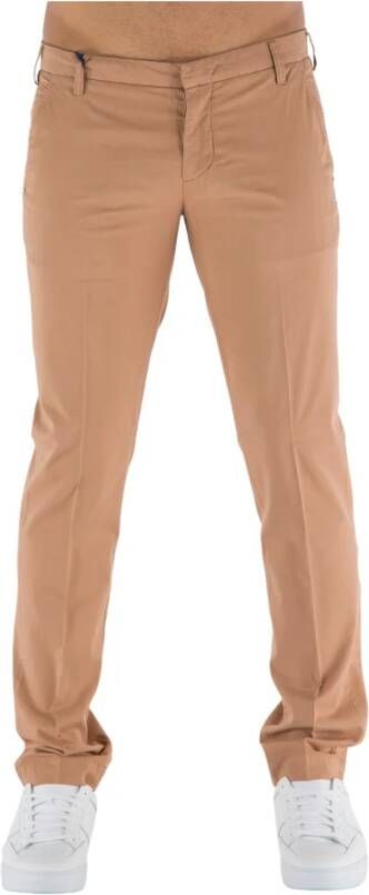 Entre amis Lange Amerikaanse broek Beige Heren