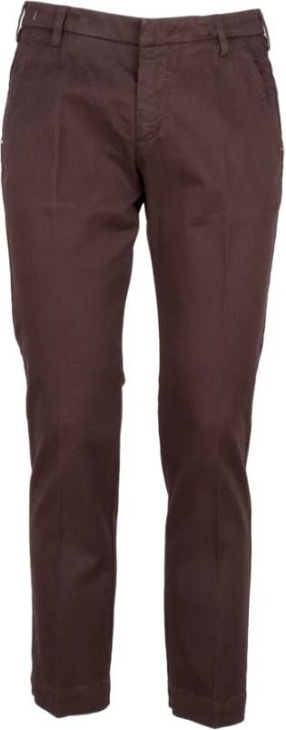 Entre amis Slim-fit broek Bruin Heren