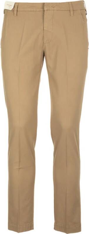 Entre amis Slim-fit Trousers Bruin Heren