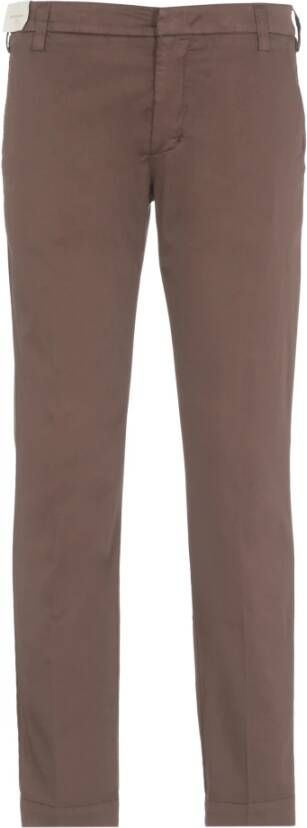 Entre amis Slim-fit Trousers Bruin Heren