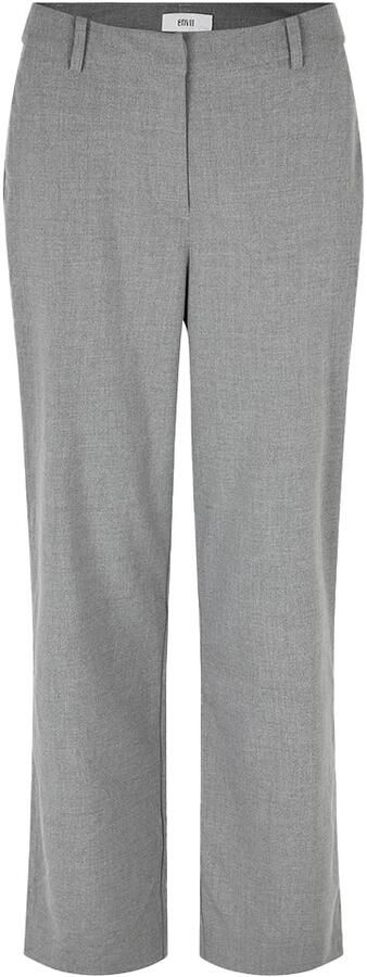 Envii Grijze High Waisted Basic Broek Gray Dames - Foto 8