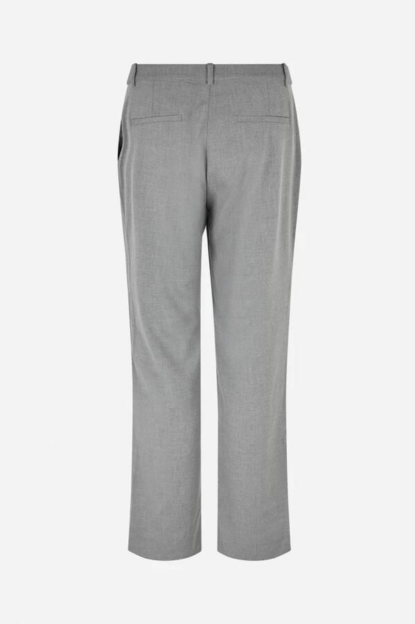 Envii Grijze High Waisted Basic Broek Gray Dames - Foto 5