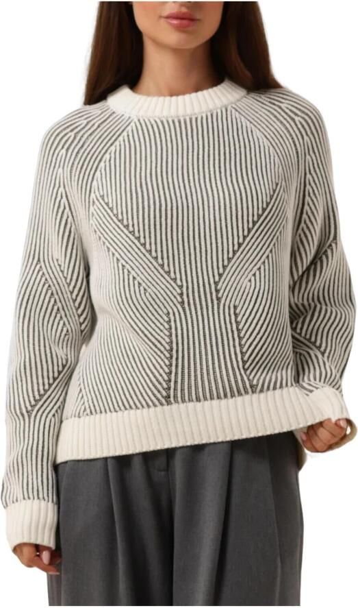 ENVII Dames Truien & Vesten Encaroline Ls Knit 5190 Gebroken Wit - Foto 7