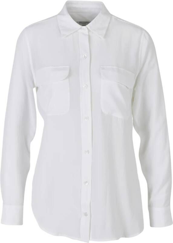 Equipment Silk Signature Shirt White Dames