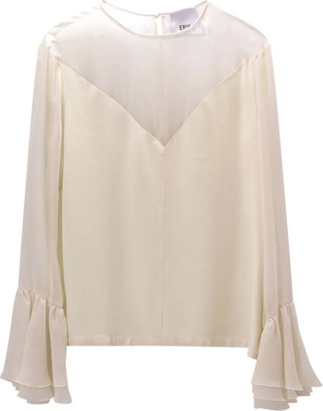 Erika Cavallini Long Sleeve Tops Beige Dames