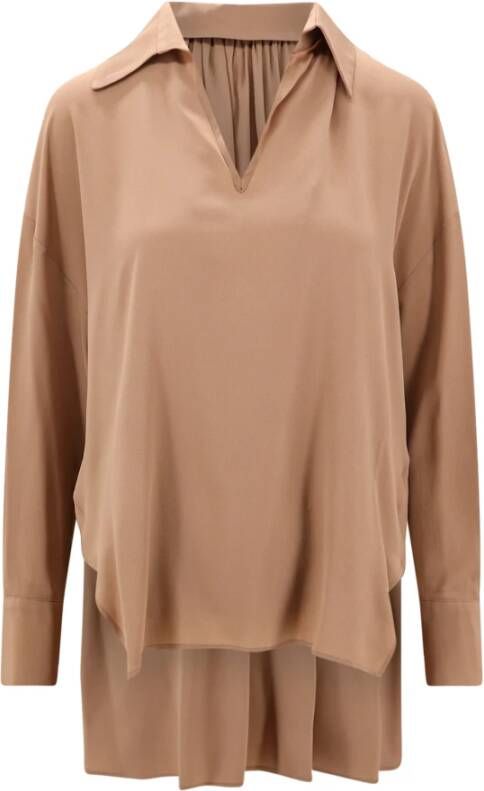 Erika Cavallini Long Sleeve Tops Bruin Dames