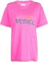 ERL Vervaagd Venice-Print T-Shirt in Fuchsia Roze Pink Heren - Thumbnail 2