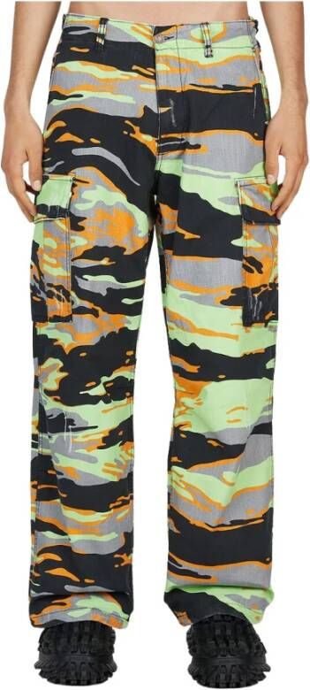 ERL Wide Trousers Green Heren