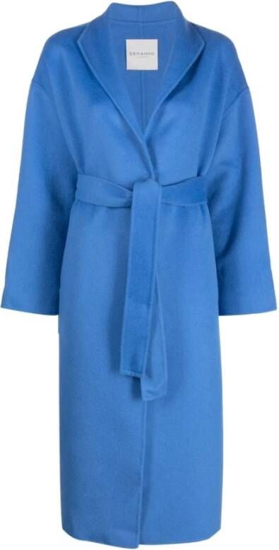 Ermanno Scervino Belted Coats Blauw Dames