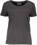 Ermanno Scervino Chic T-shirt met geborduurd logo en contrasterende accenten Black Dames - Thumbnail 1